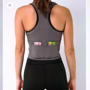 PR Crop Pocket Running Tank Top